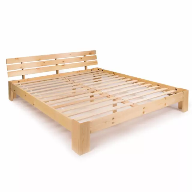 Homelux Holzbett Doppelbett Bett-Gestell Rahmen Lattenrost 140cm /160cm /180cm