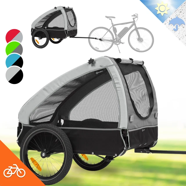 Colgante para perro remolque de bicicleta remolque de bicicleta para perros 250 L resistente 45 kg gris