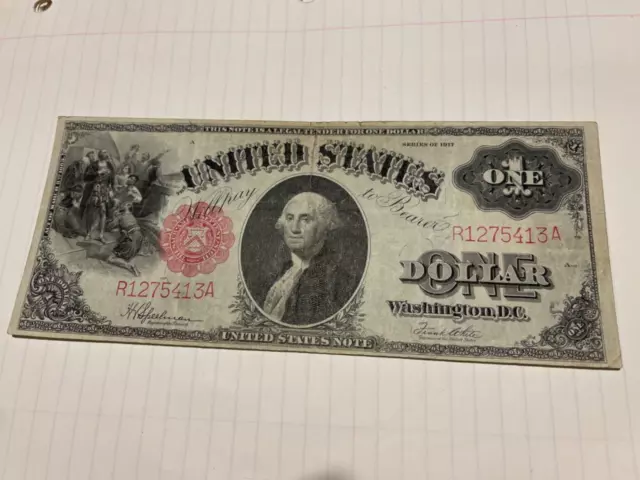 1917 one dollar bill  looks very nice,  very nice coloring