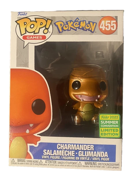 Funko Pop! 455 Metallic Charmander – Pokémon – SDCC 2022 Convention – Neuf
