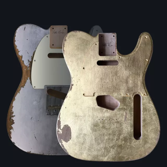 FRANCHIN Mars guitar body Relic Aged METALLIC LEAF Alder T-type *MADE TO ORDER