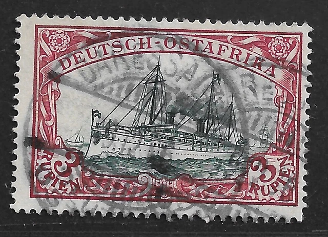 DOA Minr. 21 b Plattenfehler I ° Daressalam 9.12.06  Attest BPP Mi.: 1500 €