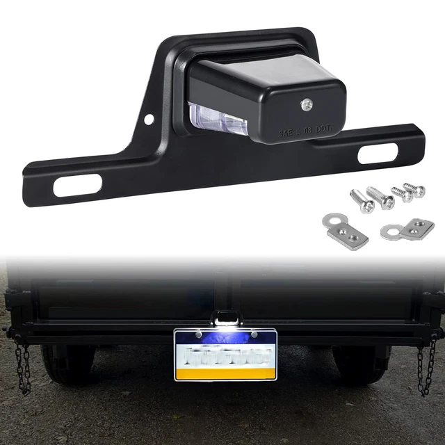 TRAILER LED LICENSE Plate Light Bracket Mount Universal 12V 24V For RV