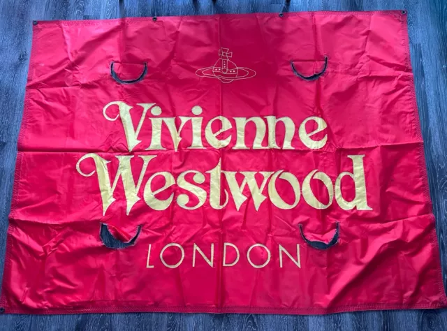 AUTHENTIC VIVIENNE WESTWOOD Double Sided Outdoor Store Flag circa 1990 ...