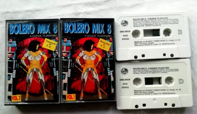 Bolero Mix 8 A Tejada Quique Mix Vol 1 Y 2 Spain Edition Cinta Tape Cassette