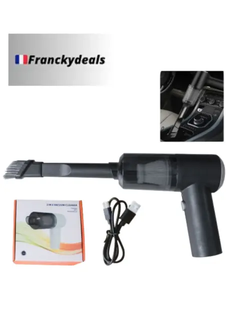 Aspirateur Auto Compact Sans Fil Portable Maison & Voiture Neuf FR