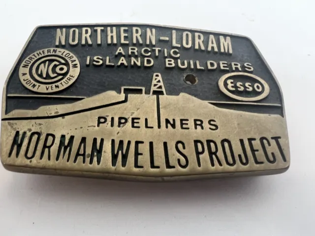 esso pipeline belt buckle oil Arctic Oil And Gas Northern Loram Norman Wells 84’