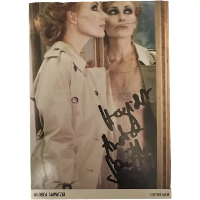 Andrea Sawatzki Autogramm Tatort Berlin Film Playboy Autorin signiert !