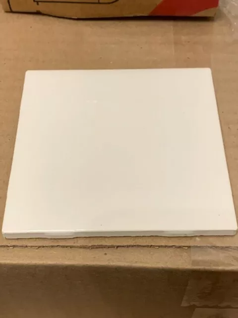 10 pc - American Olean 4x4 Glossy Ceramic Tile in Vintage *Starting Line White*
