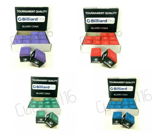 Tournament Quality 1,2,4,6 or 12 Blocks (Box) Pool or Snooker  Home Table Chalks