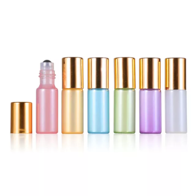 3ml - 10ml Pearized Mass Color Glass Essential Oil Perfume Bottle w/ Roller