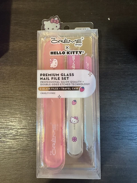 Hima de uñas de vidrio The Créme Shop X Hello Kitty en rosa