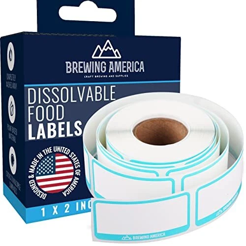 Dissolvable Food Labels for Food Containers - Made in USA - Great for Food Pr...