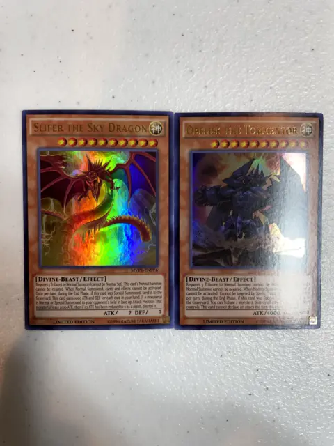 yugioh obelisk the tormentor + slifer the sky dragon mvp1 ultra rare S059