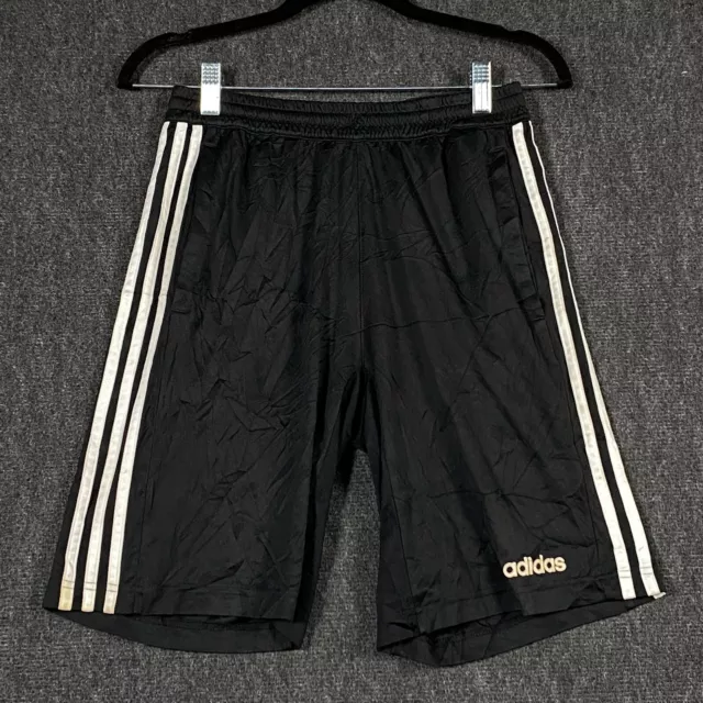 Adidas Climacool Mens Small Shorts Black Running Soccer Drawstring Pockets Logo