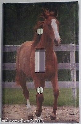 'New!' LARGER SIZE! Brown Quarter Horse - Light Switch Cover