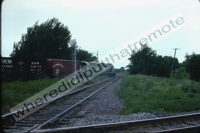 Original Slide Burlington Northern BN 6130 6192 EMD SD9 Earlville ILL 6-9-80