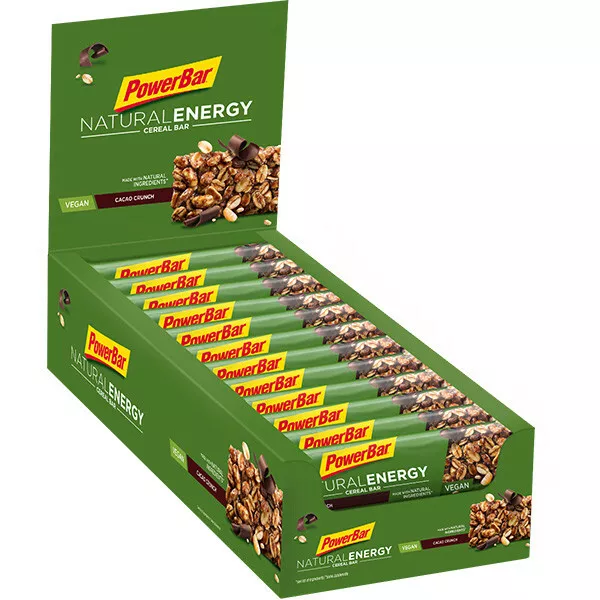 33,1€/kg Powerbar Natural Energy Cereal Kohlenhydrate Energie Riegel 24x 40g Box