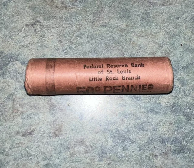 1955 S  Original Bank Wrapped Lincoln Wheat Cent Roll