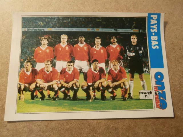 Van Basten, Bergkamp, Gullit, Koeman, Rare 1992 Rookie Card Onze Mondial (Jt29)