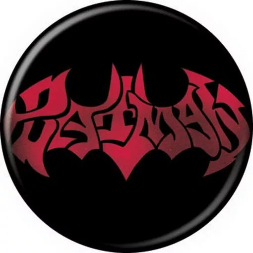 DC Comics Batman Red Graffiti Logo Licensed 1.25 Inch Button 82010