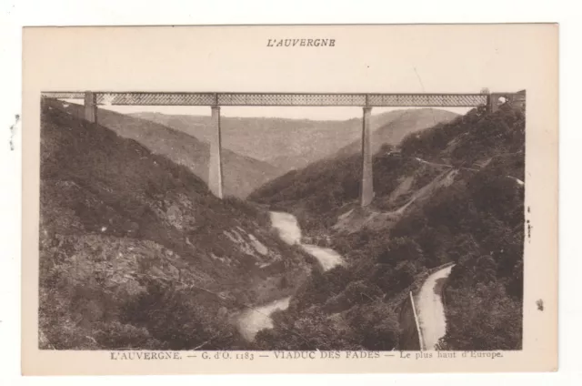 Cpa 63 - Viaduc Des Fades : Le Plus Haut D'europe (Puy-De-Dôme) Non Écrite