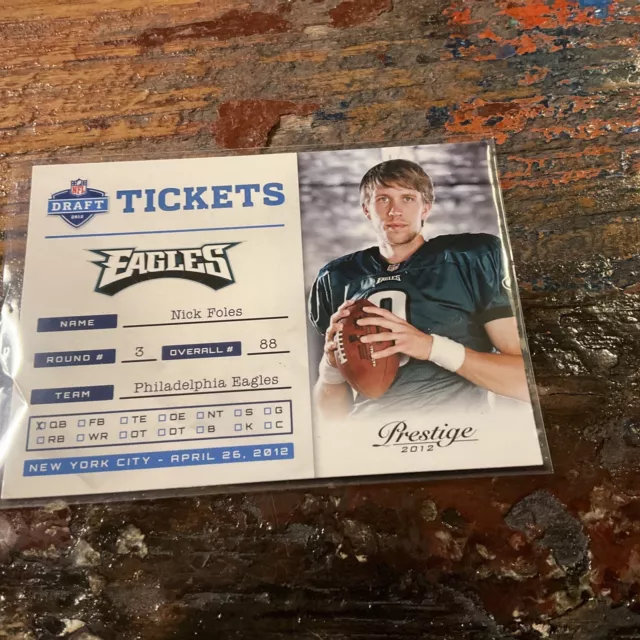 2012 Prestige Football NFL Draft Tickets #26 Nick Foles Eagles RC