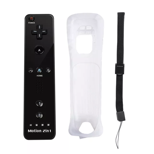 Für Nintendo Wii / Wii U Original 2 in 1 Remote Motion Plus + Silikonschutzhülle 3