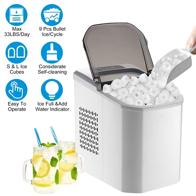 SUMMER ICE MAKER Machine Electric Countertop Selfcleaning Car Outdoor