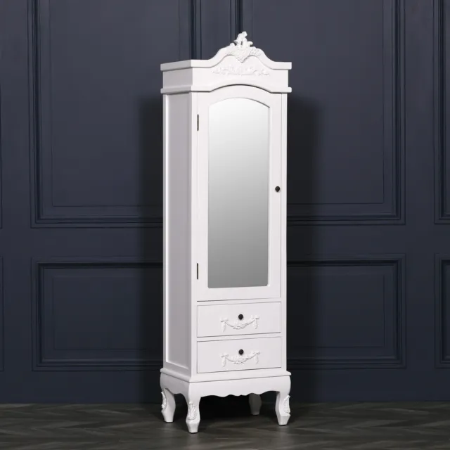 French White Armoire With Drawers