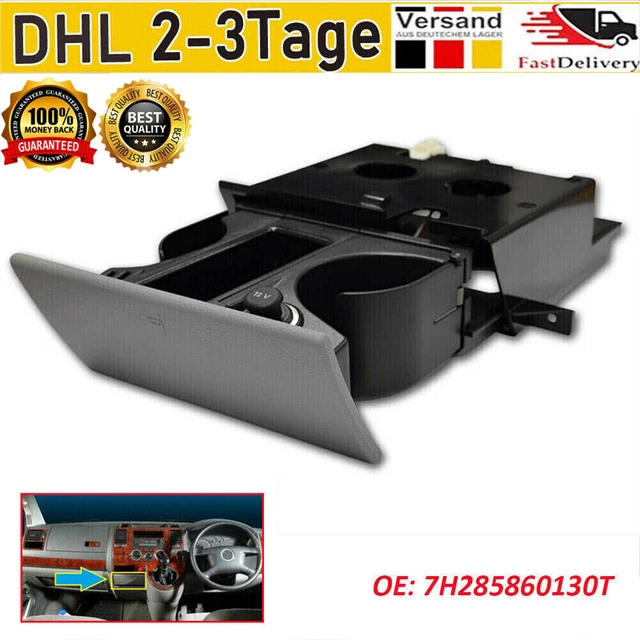 Besttoolifes Getränkehalter Für VW T5 Transporter 2003-2013 - Mittelkonsole Grau Rechtslenker