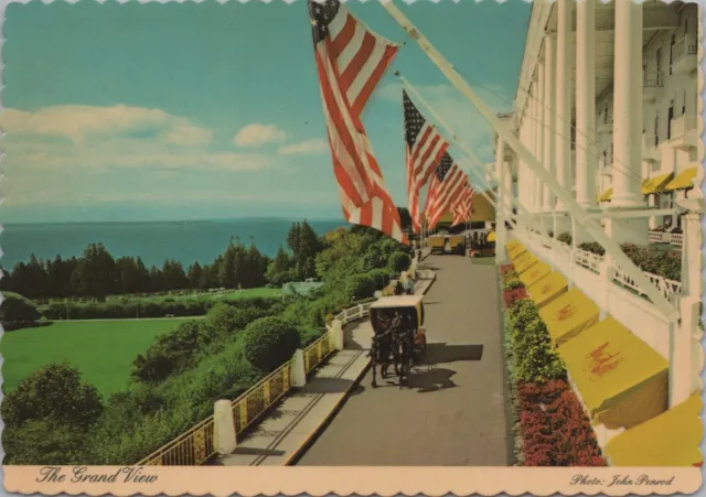 ZAYIX Postcard Grand Hotel Carriage View Mackinac Island Michigan 083022PC67