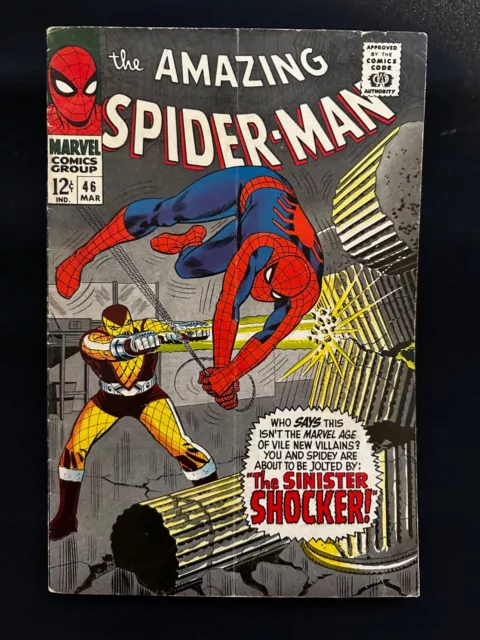 Marvel Comics AMAZING SPIDER-MAN #46 VG+ 4.5 Silver Age 1967 1st App Shocker!
