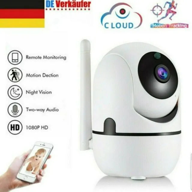 1080P HD Babyphone IP Kamera mit Kamera Monitor IR Nachtsicht WIFI Wlan CCTV DHL