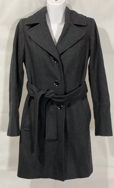 Michael Kors Women’s Black Hooded Trench Coat Size 2