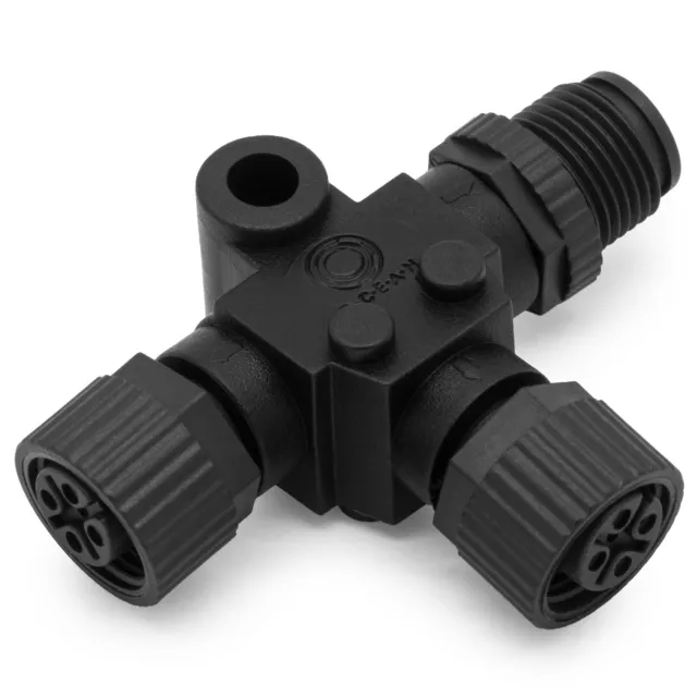 T Anschluss  für NMEA 2000 3 Port Connector M12 Gewinde IP67 für Garmin Netzwerk