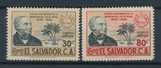 [116138] El Salvador 1940 Poste Aérienne 100 Ans Timbres Sir Rowland Hill Mlh