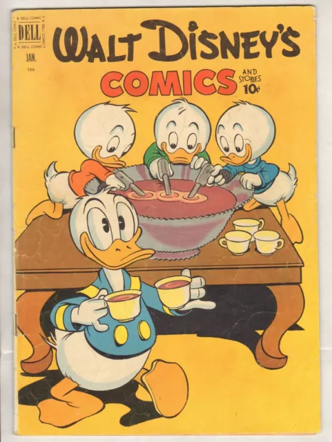 Walt Disneys Comics & Stories #136 (GD/VG) (1952, Dell) [c]