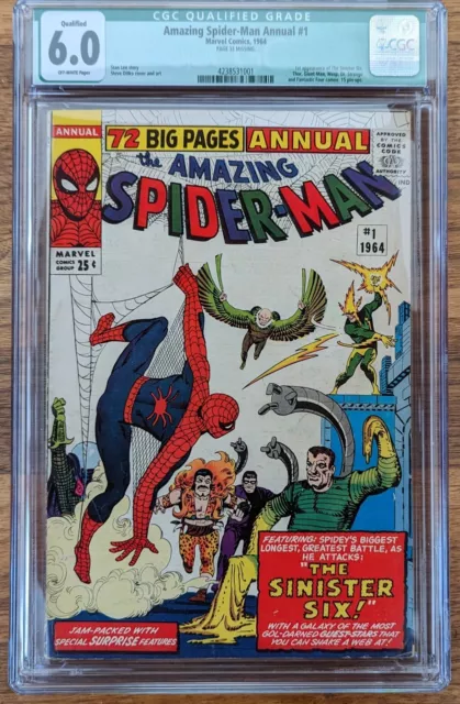 Amazing Spider-Man Annual #1 Silver Age 1964 CGC First Appearance Sinister Six