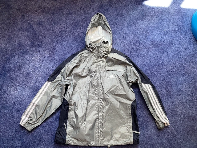 Giacca antipioggia ragazzo Adidas cerniera completa UK 30/32 Giacca antipioggia ragazzo Adidas cerniera completa UK 30/32