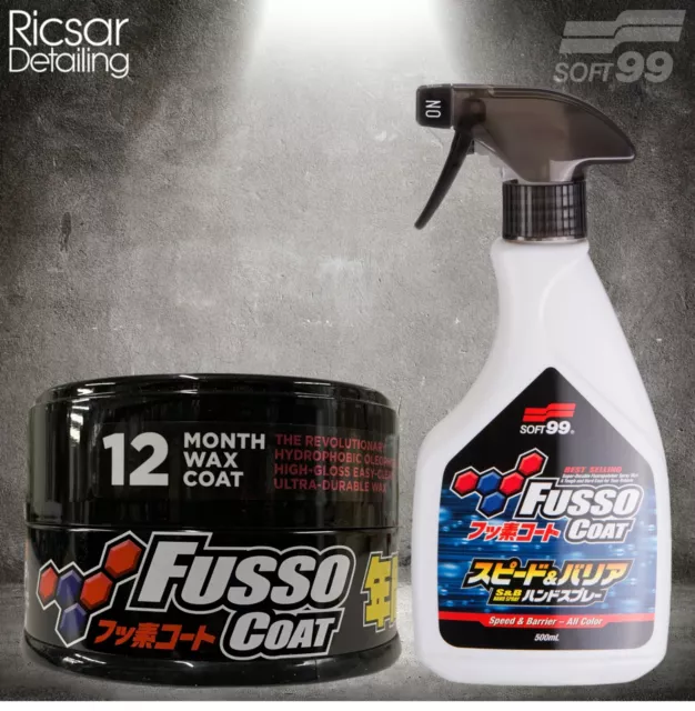 Soft99 Fusso Coat Dark Super Durable Car Wax +Fusso Coat Booster Spray & Sealant