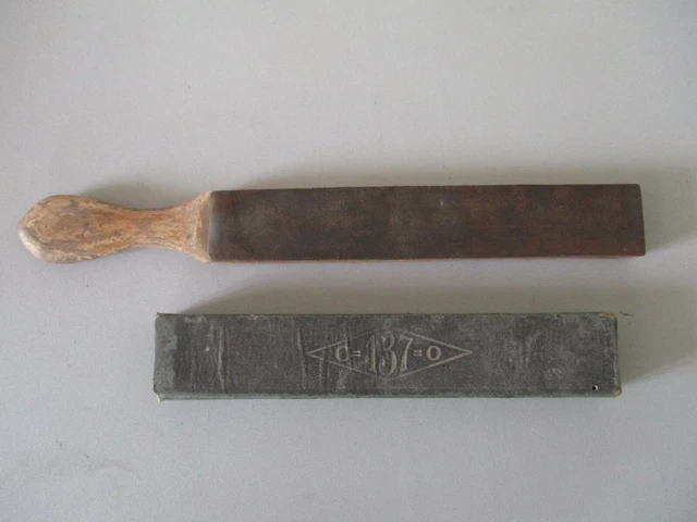 Ancien RASOIR Coupe Choux IC Véritable VINCENT Thiers + Cuir Affûtage