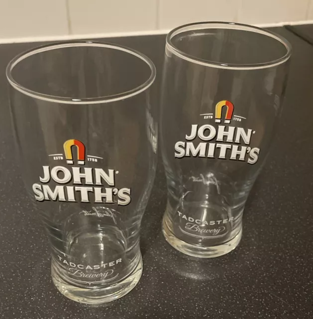 2 x John Smiths Tulip Pint glasses (new/unused)