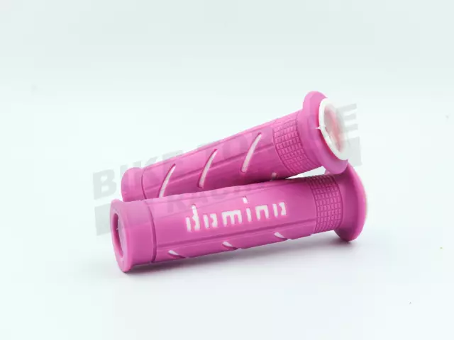 Domino A250 Pink / White Open End Soft Road Grips to fit Suzuki RG500 Gamma