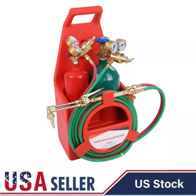 Portable Professional Oxygen Acetylene Oxy Welding Cutting Weld Torch Tank Kit