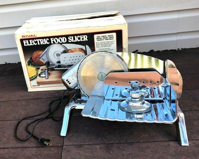 VINTAGE RIVAL 1030V Electric Home Food Meat Cheese Adjustable Slicer w