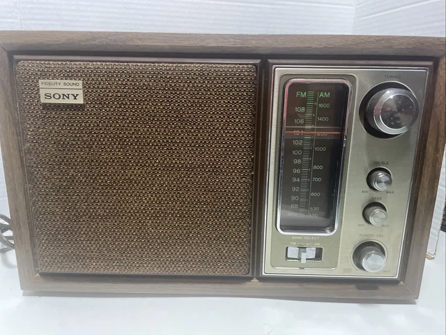 VINTAGE SONY RADIO Wood Table AM/FM Model ICF-9650W Works Great See ...