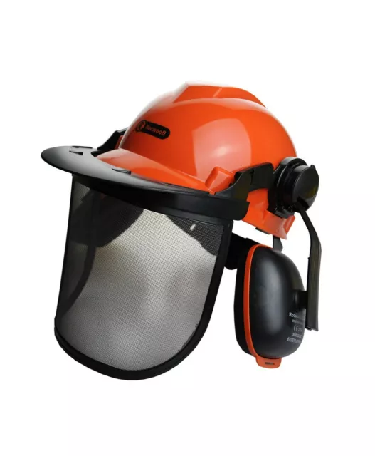 Brushcutter Chainsaw Helmet Metal Mesh Full Visor Forestry Safety Ear Defender