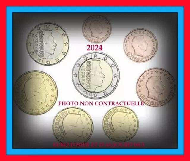 Série LUXEMBOURG 2024 ANNUELLE  1 CENTIME à 2 EUROS UNC DISPONIBLE