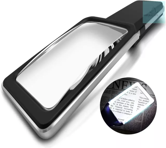 MagniPros 4X Magnifying Glass 10 Anti-Glare & Dimmable LEDs